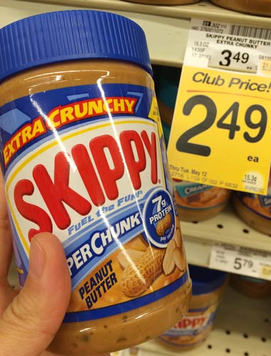 アメリカのスーパーで買えるお土産ランキング！写真はピーナッツバターの「スキッピー」2