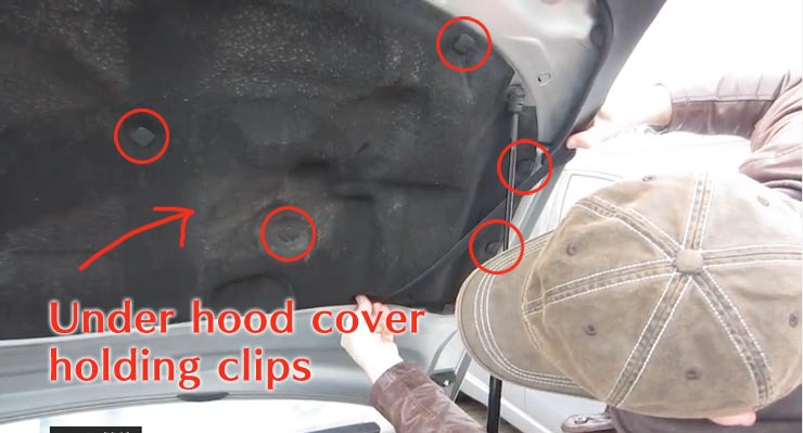 under hood cover holding clips