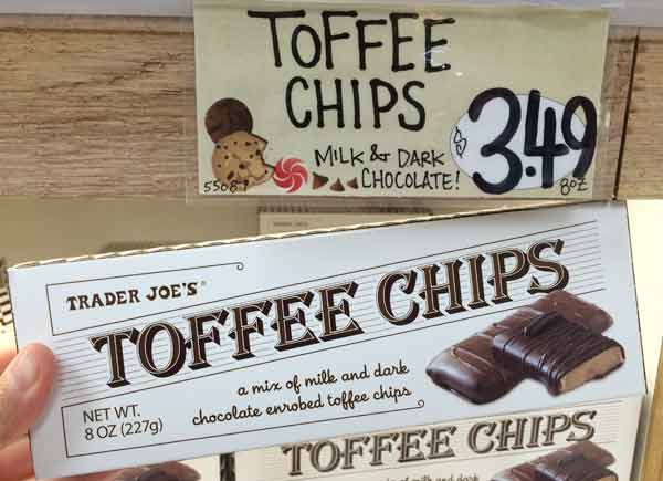 トレーダージョーズのお菓子（Toffee Chips）