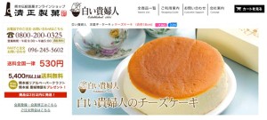 熊本のお土産ランキング3位：白い貴婦人のチーズケーキ（清正製菓）