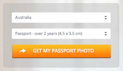オーストラリアのパスポート用写真サイズ