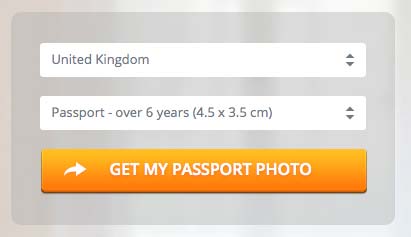 イギリスのパスポート用写真サイズ