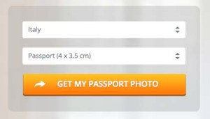 イタリアのパスポート用写真サイズ