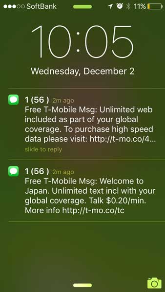 T-mobileの海外ローミングは無料で超オトク！