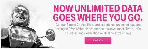 T-mobileの海外での利用