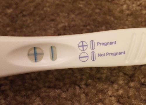妊娠検査の陽性
