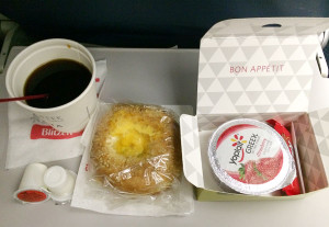 デルタ航空機内食（朝食）