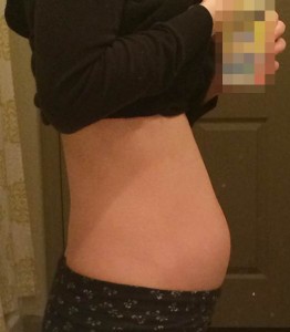 妊娠15週+1dのお腹の大きさ
