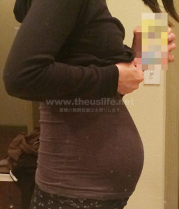 妊娠23週目のお腹の写真