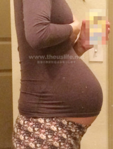 妊娠33週+6dのお腹の大きさ
