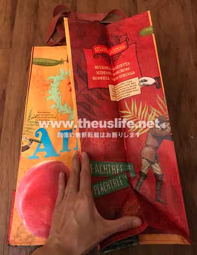 Traderjoes アトランタのエコバッグ(マチのデザイン)