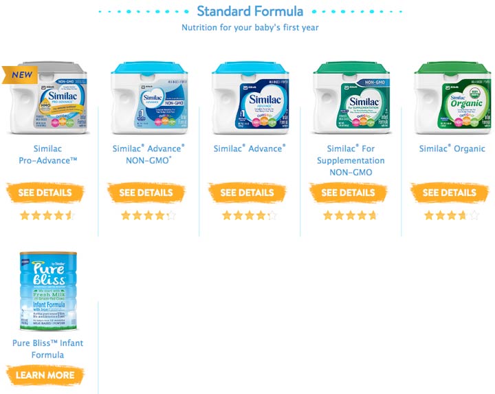 Similac（シミラック）一般ベビー向け粉ミルク