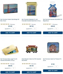 Ghirardelli（ギラデリ）オンラインショップサンフランシスコ限定版キャプチャー画面