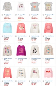 Crazy8 女の子用の子供服ウェブサイトキャプチャー画面