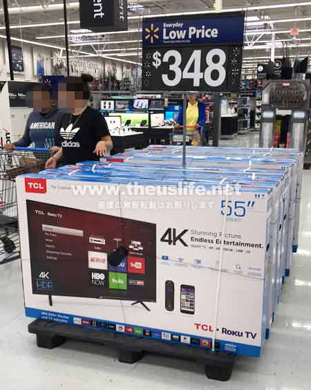 Walmart（ウォルマート）激安4Kテレビ55インチ