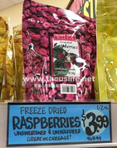 traderjoes dried fruits Raspberries