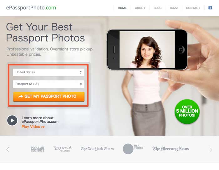 epassportphoto.com の使い方1