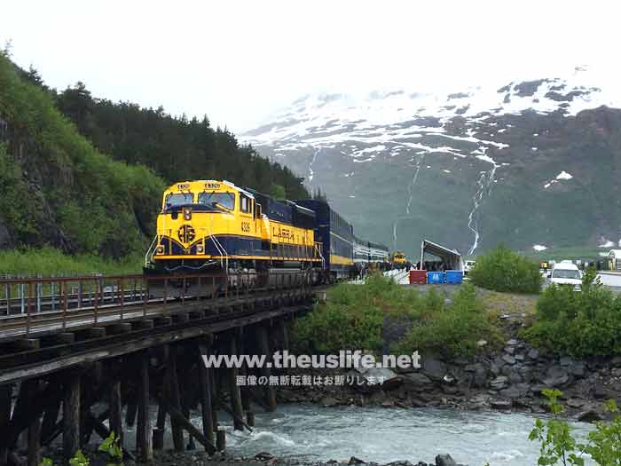 アラスカ鉄道 曇りの日