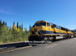 夏のアラスカ鉄道