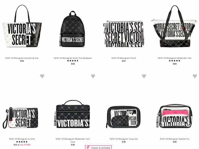 Victorias secret tote and cosme bags